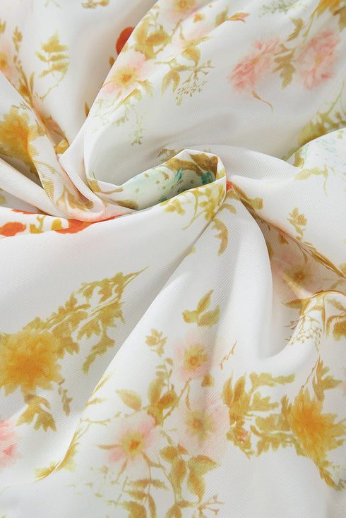 Garden Celebration Patchwork Bubble Sleeve Dress