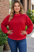 Polka Dot Pattern Patchwork Round Neck Sweatshirt