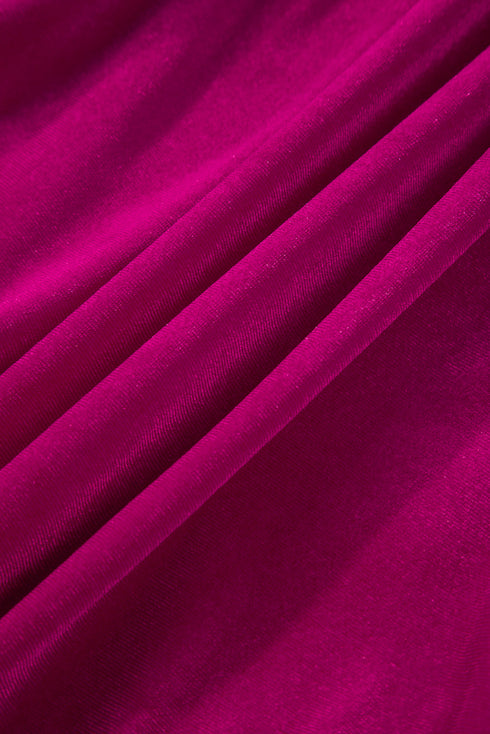 Smocked V Neck Tiered Ruffled Velvet Maxi Dress