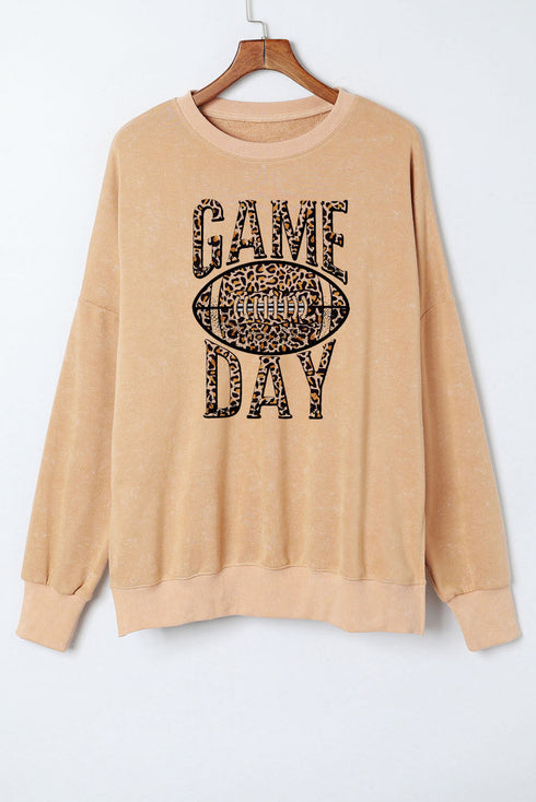 Oversized Mineral Wash Graphic Print Split Hem Sweatshirt