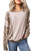 Floral Print Round Neck Long Sleeve Shift Top