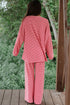 Striped Drop Shoulder Long Sleeve Pant Set