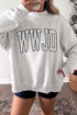 WWJD Polka Dot Mock Neck Pullover Sweatshirt