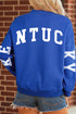 Kentucky Letter Print Mock Neck Graphic Sweatshirt