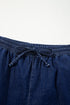 High Waist Wide Leg Drawstring Denim Bottoms