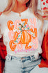 Polyester Cotton Pumpkin Graphic Round Neck Tee