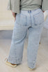 Cotton Polyester Denim Paneling Loose Fit Jeans