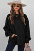 Textured Round Neck Drop Shoulder Pullover Sweatshirt