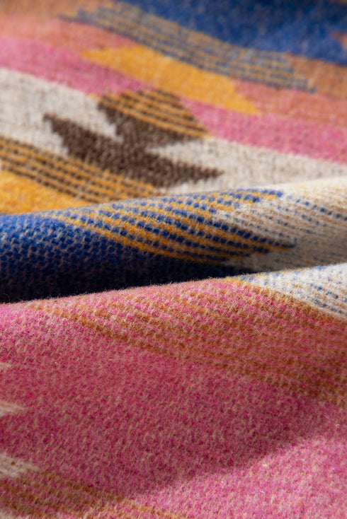 Aztec Print Western Button Up Shirt Jacket