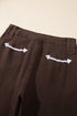 Button Fly Decorative Belt Loops Straight Leg Jeans