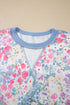 All Over Floral Print Round Neck Long Sleeve Top