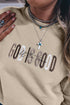 God Is Good Western Embroidered Letter Crewneck Pullover Sweatshirt