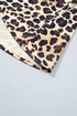 Leopard Patchwork Collared Long Sleeve Mini Dress