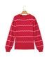 Striped Round Neck Long Sleeve Shift Pullover Sweater