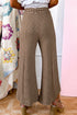 Striped Pattern Patchwork Design Wide Leg Pants