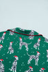 Dog Print Long Sleeve Two Piece Shift Lounge Set