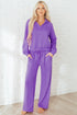 Active Collared Pullover And Central Seam Pant Set