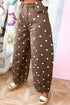 Tailored Seam Polka Dot Print Barrel Jeans