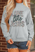Camouflage Letter Print Faith Inspired Mock Neck Sweatshirt