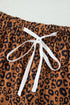 Leopard Print Long Sleeve Top Relaxed Pant Set