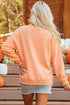 Embroidered Pumpkin Graphic Face Drop Shoulder Sweatshirt