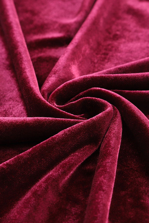 Plush Velvet Long Sleeve Top And Pant Set