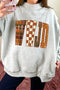Polyester Wwjd Graphic Mock Neck Oversized Sweatshirt
