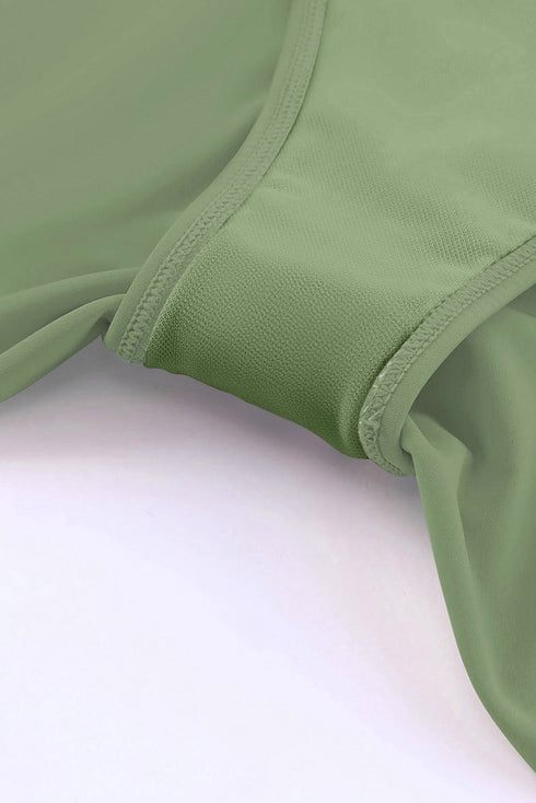 Solid Active Criss Cross Waist Flared Swim Skirt Bottoms