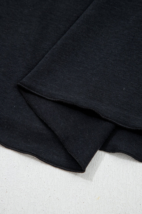 Solid Asymmetric Shoulder Detail Short Sleeve Maxi Dress