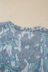 Abstract Floral Print Loose Pullover Drawstring Pants Two Piece Set