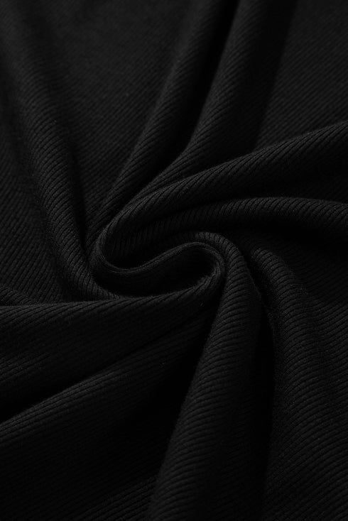 Sequin Bishop Sleeve U Neck Mini Sweater Dresses