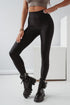 Criss Cross Tummy Control High Waist Solid Leggings