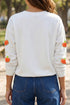 Glitter Chenille Pumpkin Patch Graphic Long Sleeve Tee