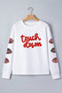 Sequin Touchdown Rugby Graphic Long Sleeve Tee