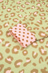Leopard Polka Dot Trim Long Sleeve Top