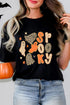 Spooky Ghost Print Short Sleeve Graphic Tee