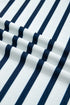 Striped Ribbed Cuff Collar Pocket Loose Pant Set