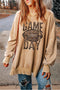 Oversized Mineral Wash Graphic Print Split Hem Sweatshirt