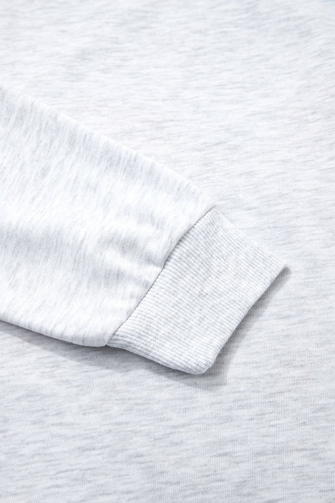 Embroidered Football Bow Back Long Sleeve Game Day Sweatshirt