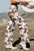 Abstract Pattern Regular Fit Full Length Western Jeans
