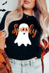 Spooky Ghost Character Print Expressive Graphic Tee