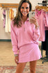 Sporty Half Zip Pullover Mini Skort Two Piece Dress