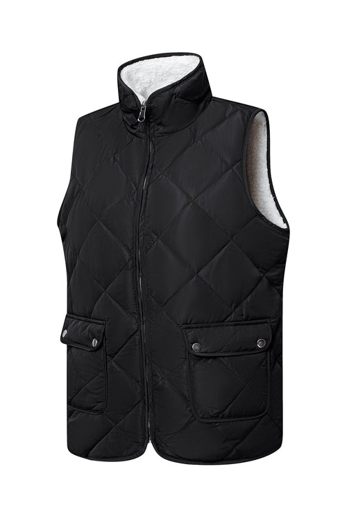 Exclusive Casual Fleece Lined Quilted Layering Vests