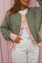 Striped Patchwork V Neck Long Sleeve Regular Fit Cardigan