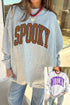 Polyester Slogan Print Mock Neck Reversible Sweatshirt