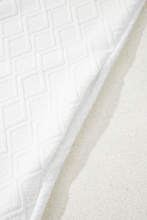 Textured Contrast Trim Puff Sleeve Quarter Zip Mini Dress