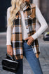 Modern Retro Plaid Collared Button Up Vest