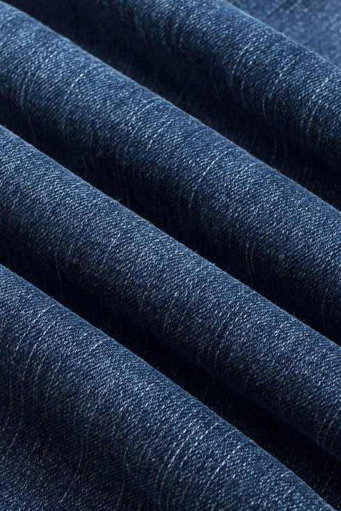 Distressed Button Fly High Waisted Skinny Denim Jeans