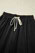 Drawstring Elastic Waist Cargo Patch Pocket Pants
