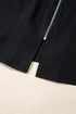 Collared Tab Sleeve Zip Up Flap Detail Casual Jacket